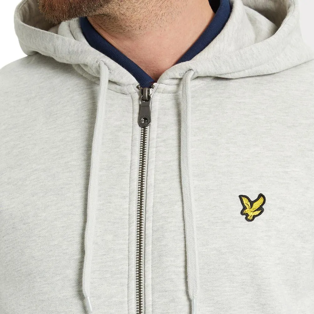 Lyle & Scott Zip-Through Hoodie - Light-Grey Marl