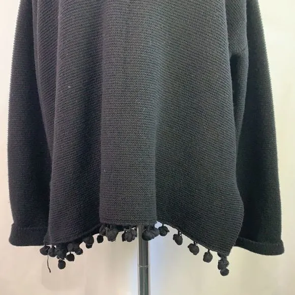 MaxMaraNWT Black w/ Pom Pom Trim Sweater