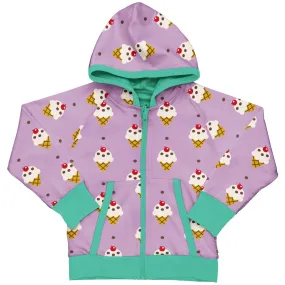 Maxomorra Ice Cream Organic Cotton Reversible Zip Hoodie