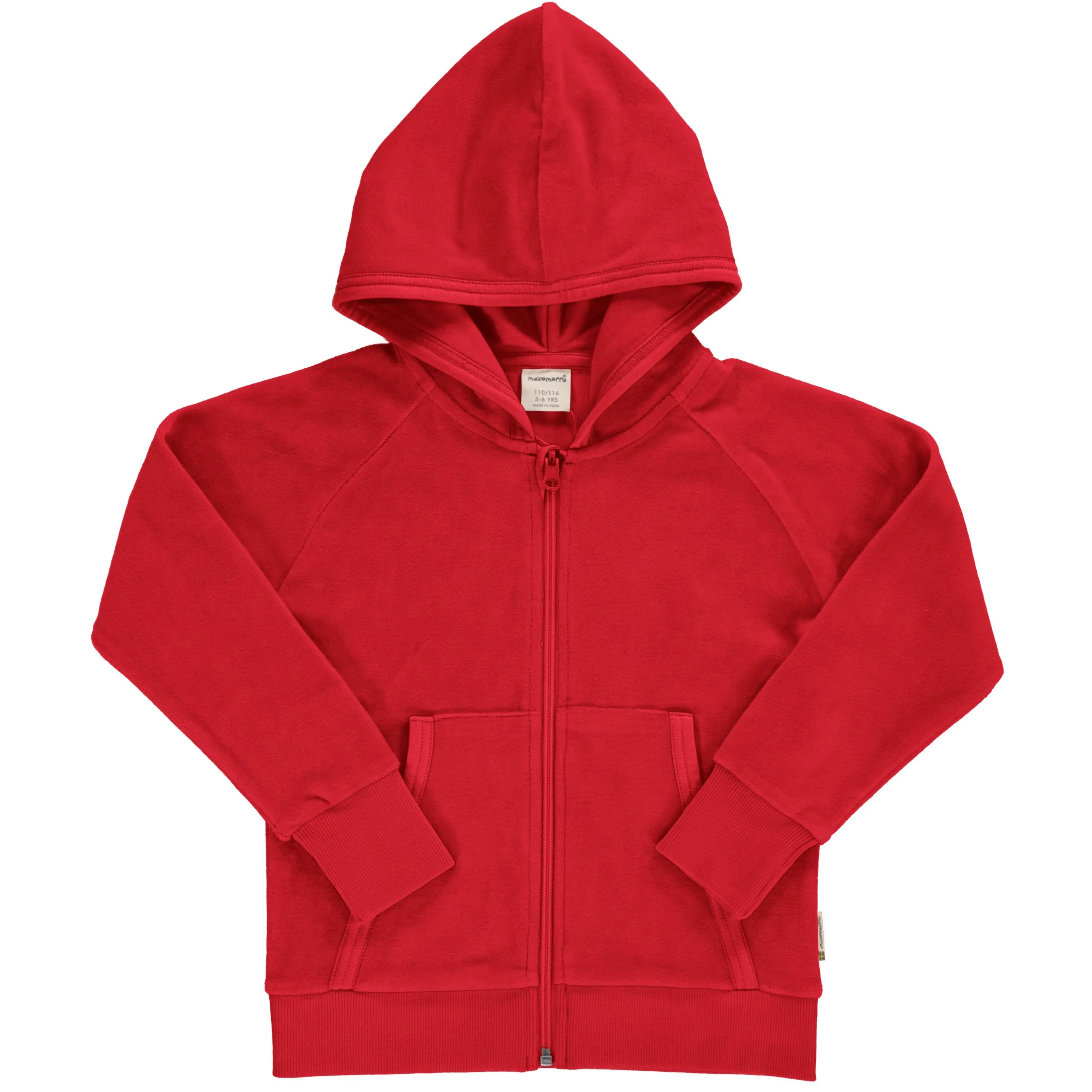 Maxomorra Ruby Velour Zip Hoodie