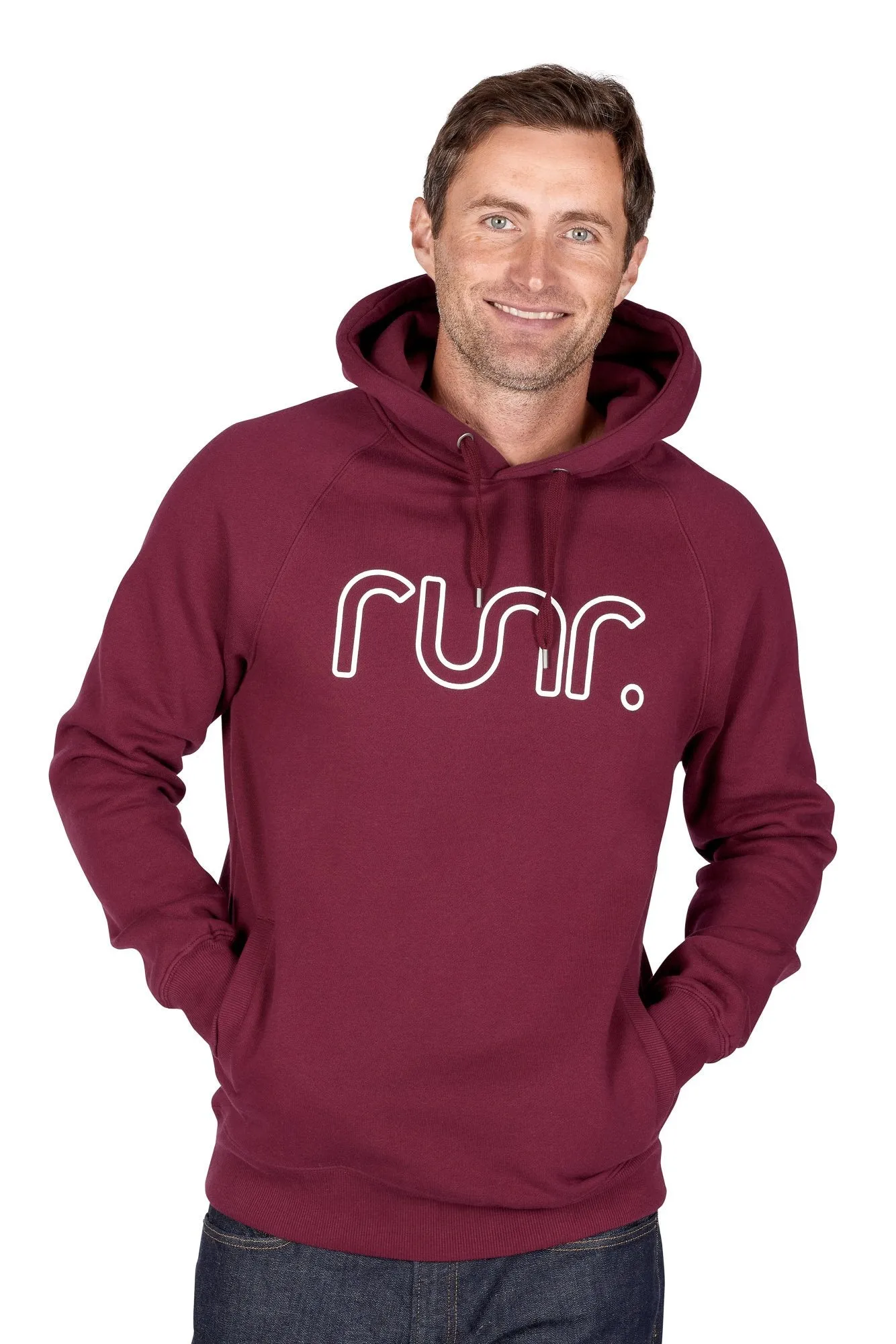 Men's Midnight Runr Hoodies - Burgundy