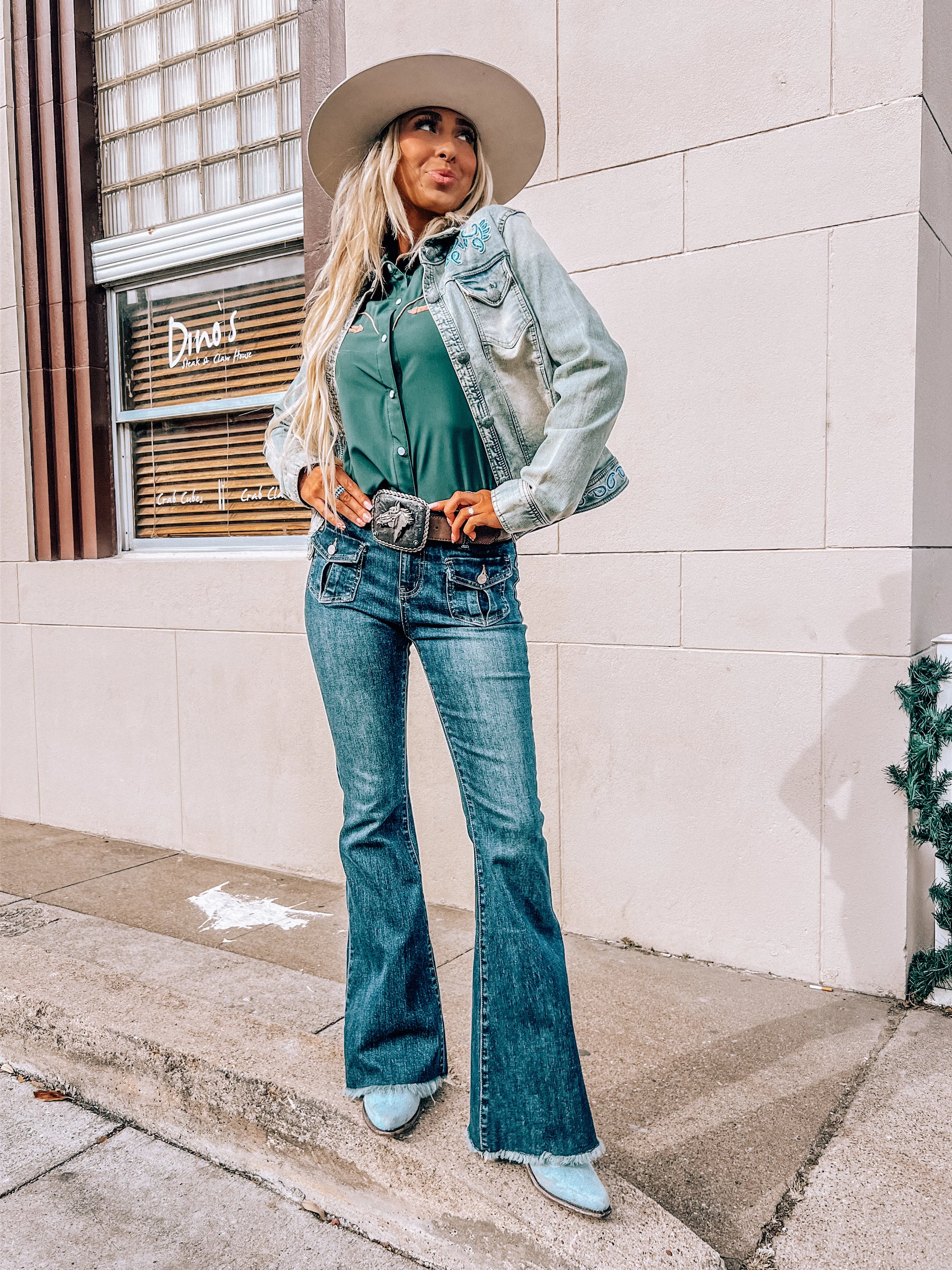 Mid Rise Flare Jeans