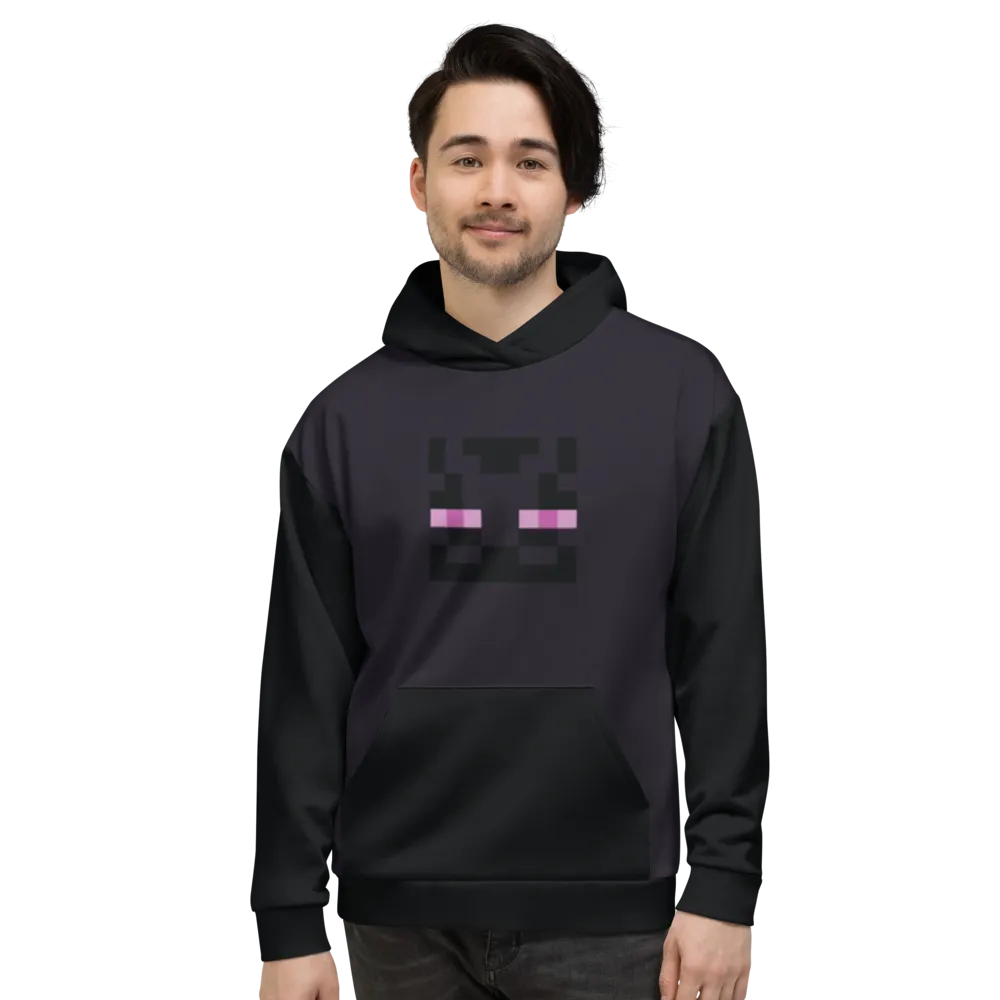 Minecraft Enderman Eyes Adult Pullover Hoodie