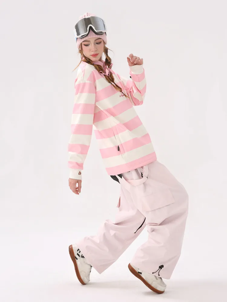 Molocoster Colorblock Striped Ski Sweatshirt - Unisex