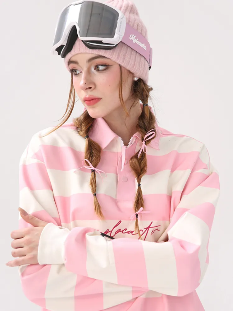 Molocoster Colorblock Striped Ski Sweatshirt - Unisex