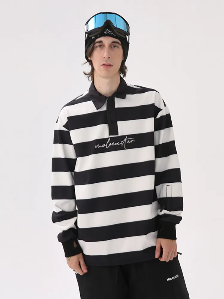 Molocoster Colorblock Striped Ski Sweatshirt - Unisex