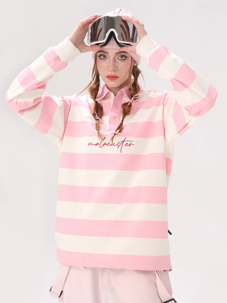 Molocoster Colorblock Striped Ski Sweatshirt - Unisex