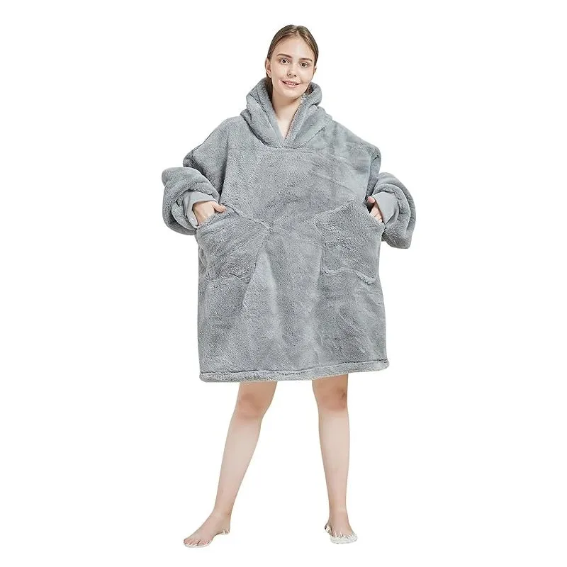 My Snuggy - Adult Grey Hoodie Blanket