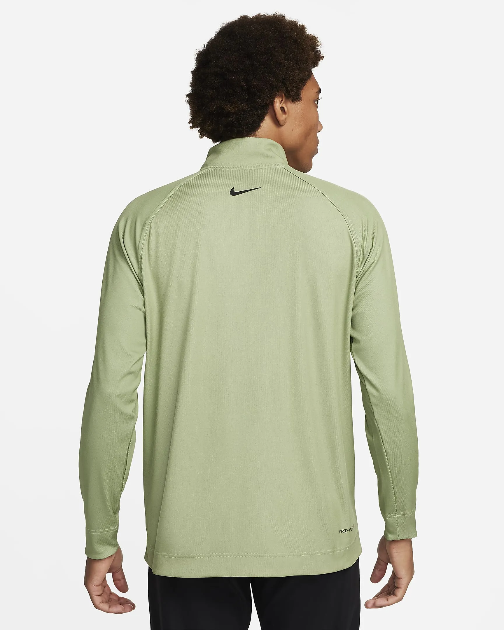 Nike Tour Men's Dri-FIT ADV 1/2-Zip Golf Top - Oil Green/Honeydew/Black