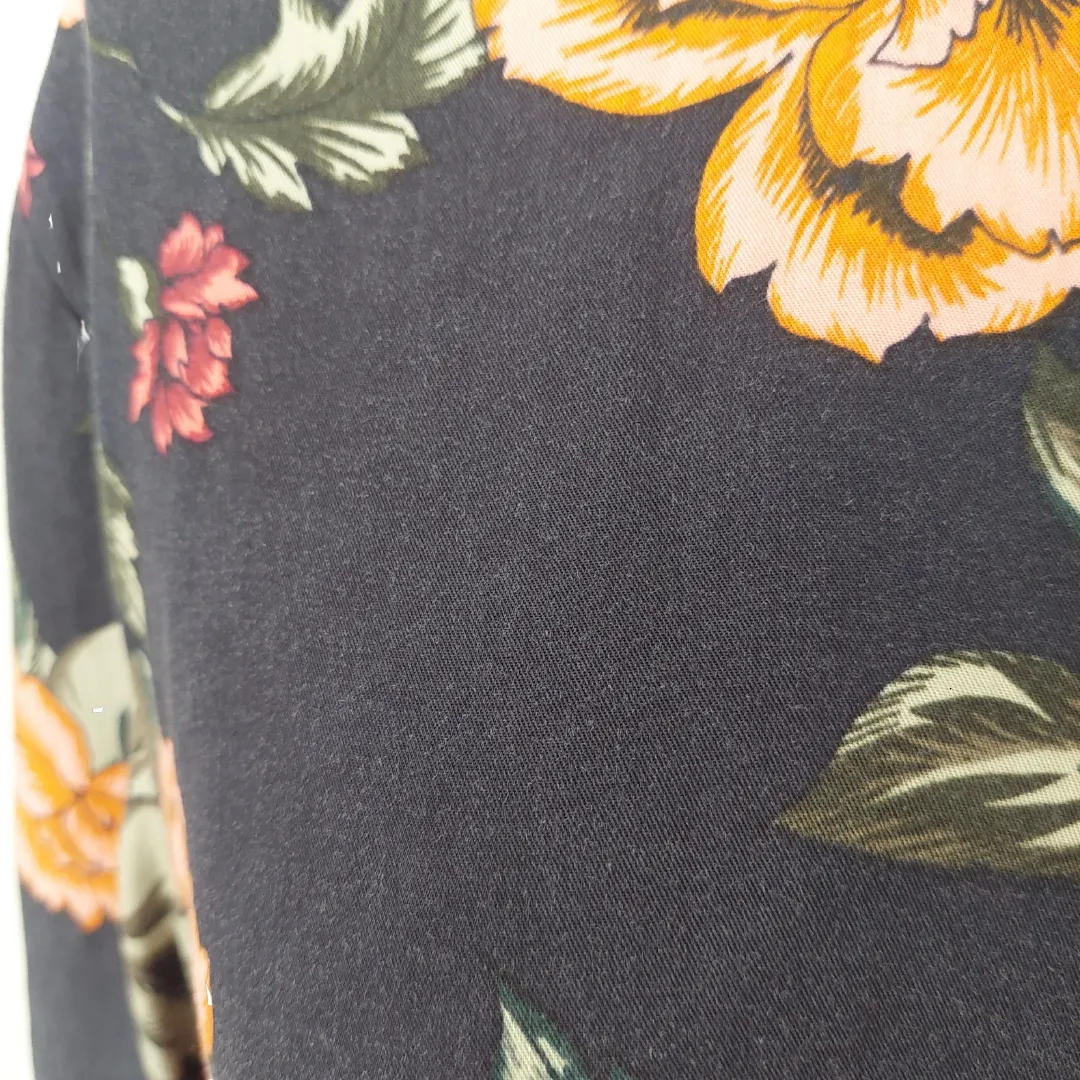 ONLY Black Floral Printed Collared Shirt | pre loved |