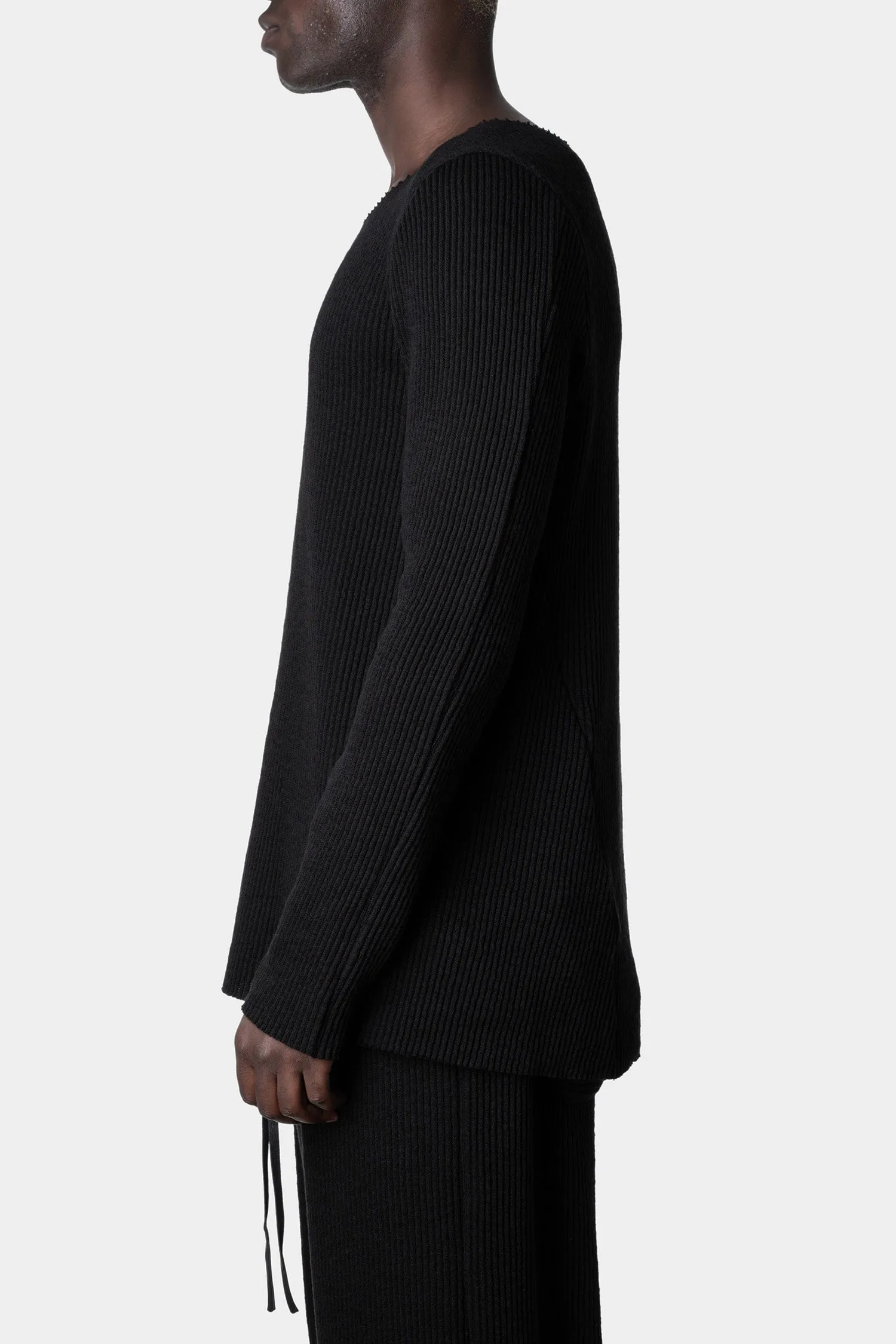 Rib sweater, Black