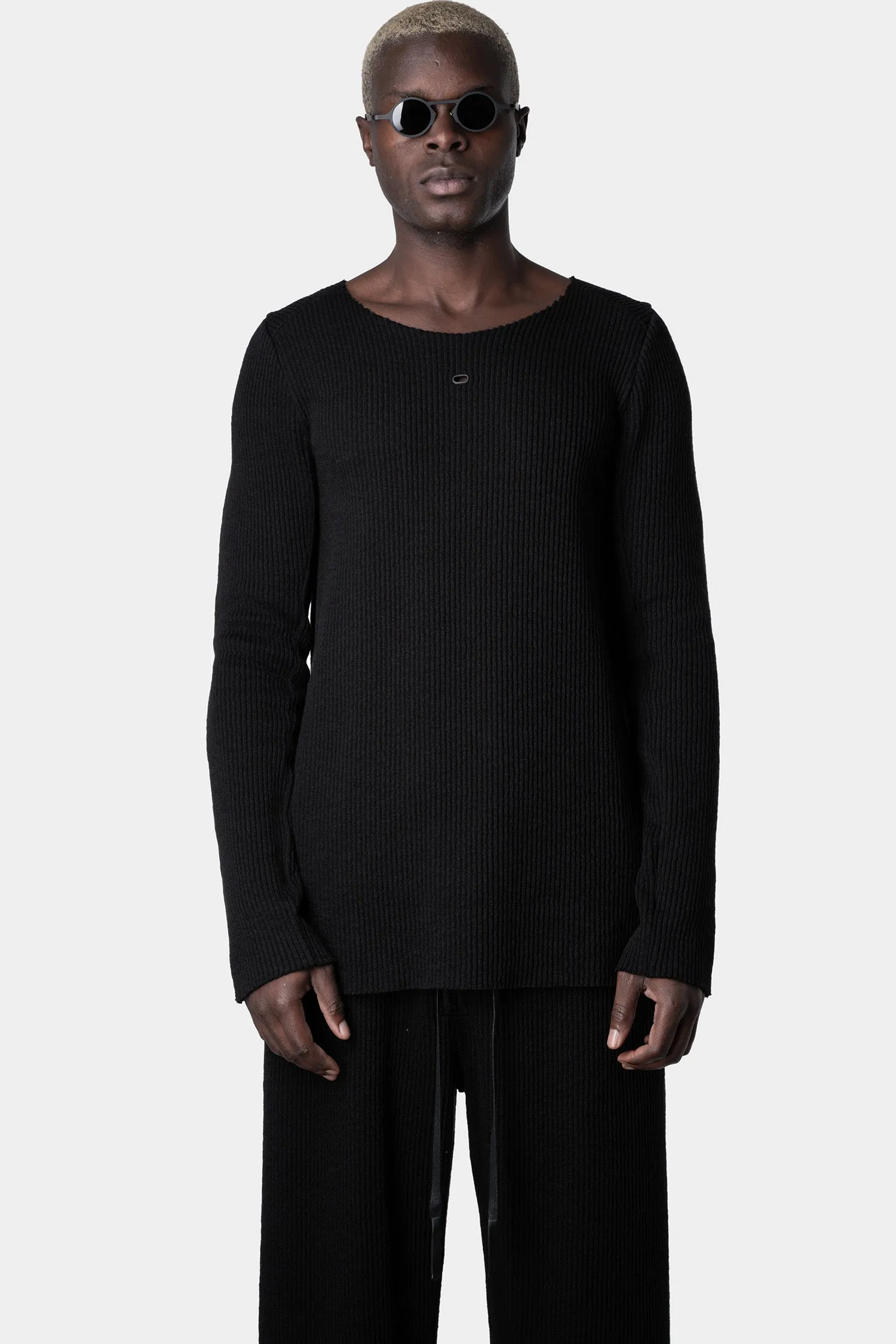 Rib sweater, Black