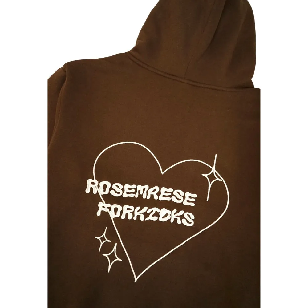 ROSEMAESE ROSEMAESE X FORKICKS ORIGINAL HOODIES-BROWN