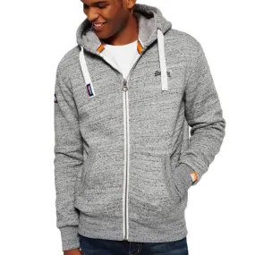 Superdry Orange Label Zip up Hoodie- Flint Grey Grit