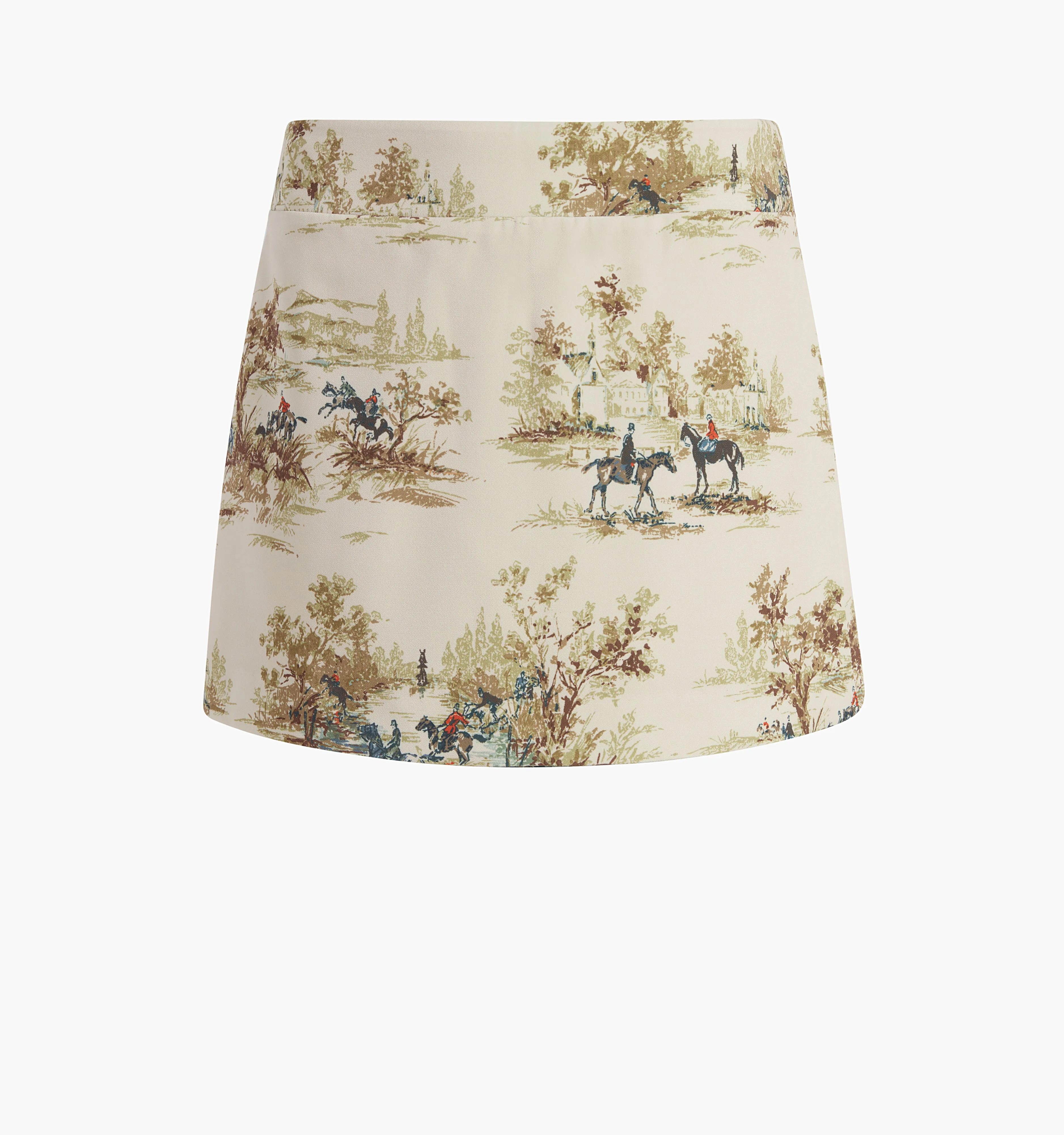 Elegant Tatiana Skirt in Equestrian Toile Print - Perfect for Stylish Outings