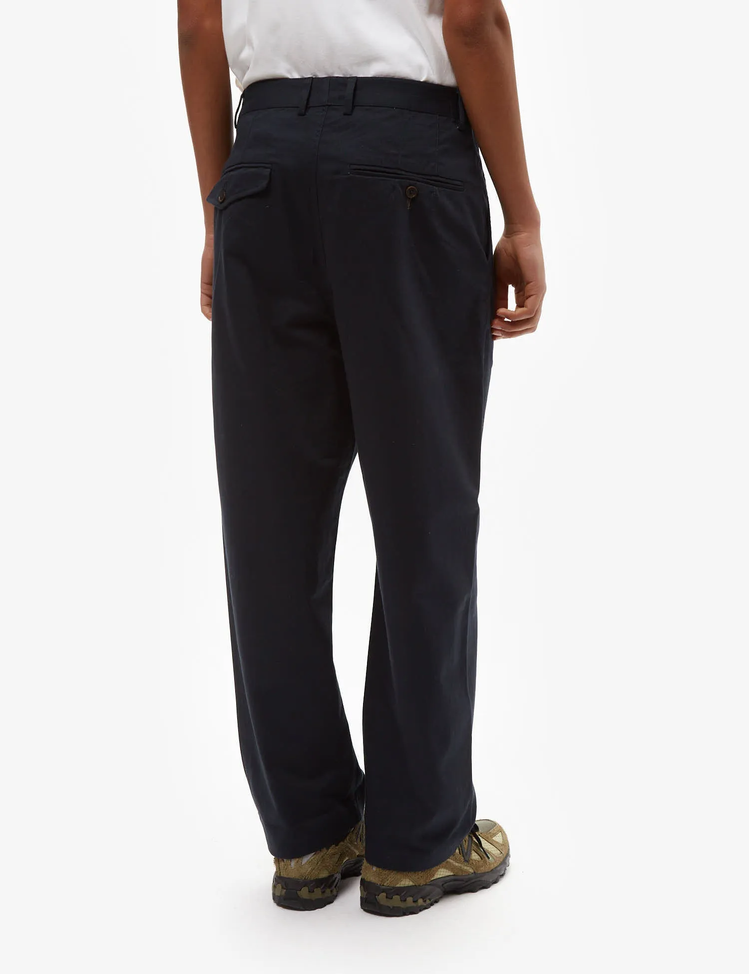 Universal Works Double Pleat Twill Pant - Navy Blue