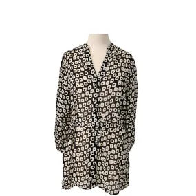 Wallis Black & White Printed Semi-sheer Long Top | Brand New |